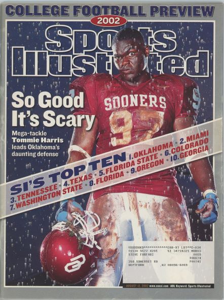 Sports Illustrated Oklahoma Tommie Harris Cover 08.12.2002