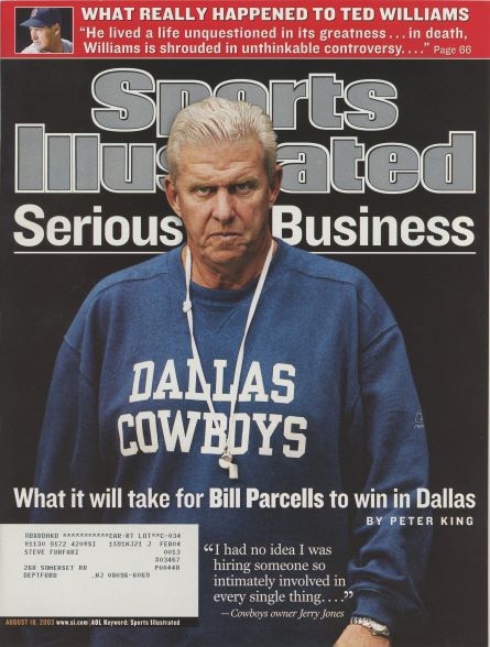 Sports Illustrated Cowboys Bill Parcells Cover 08.18.2003