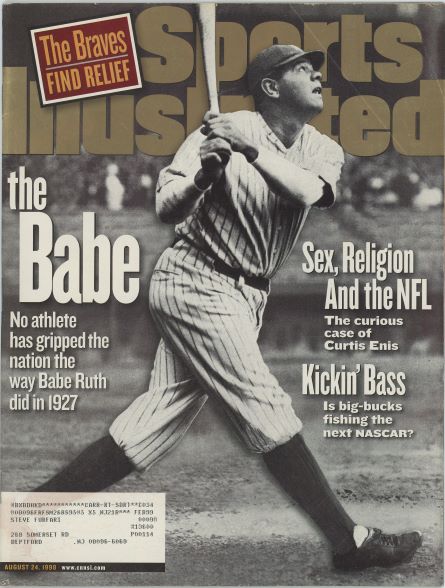 Sports Illustrated Yankees Babe Ruth Cover 08.24.1998