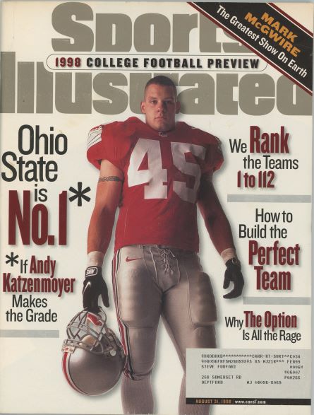 Sports Illustrated Ohio State Andy Katzenmoyer Cover 08.31.1998