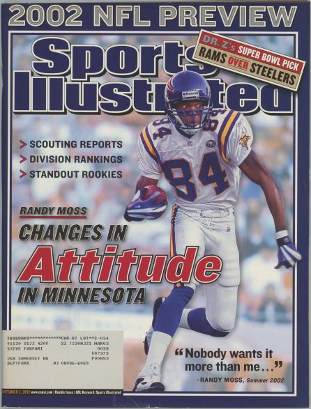 Sports Illustrated Vikings Randy Moss Cover 09.02.2002