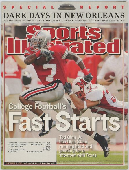 Sports Illustrated Ohio State Ted Ginn Jr Cover 09.12.2005