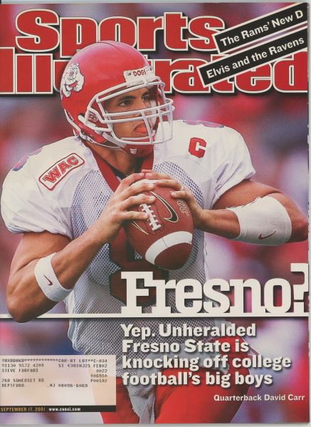 Sports Illustrated Fresno State David Carr Cover 09.17.2001