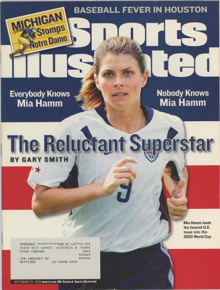 Sports Illustrated US Mia Hamm Cover 09.22.2003