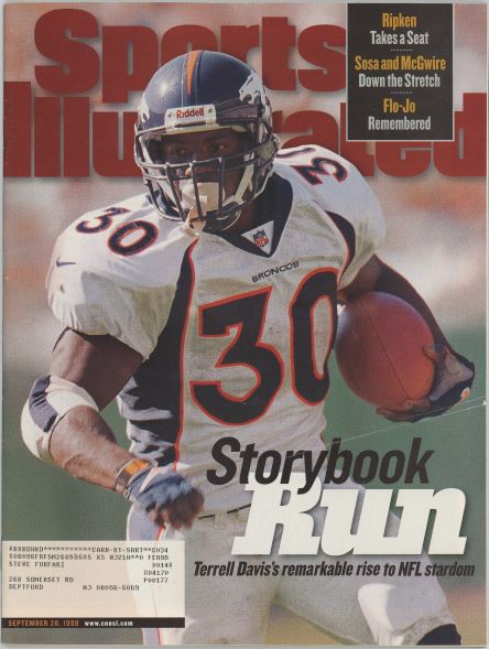 Sports Illustrated Broncos Terrell Davis Cover 09.28.1998