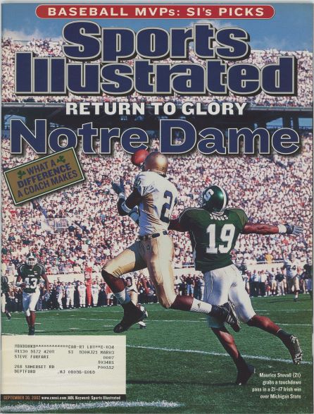 Sports Illustrated Notre Dame cover 09.30.2002