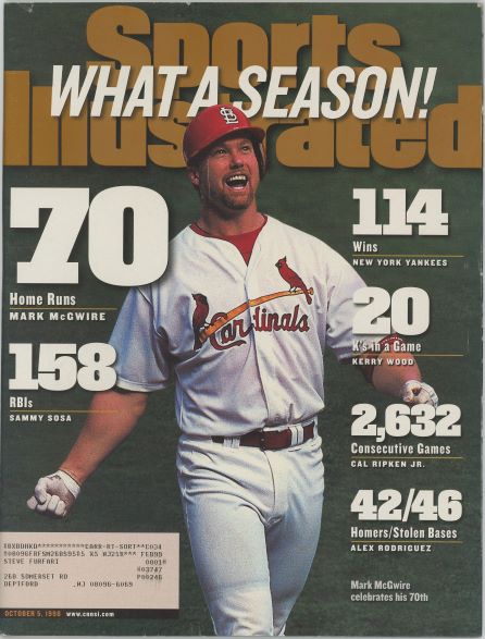 Sports Illustrated Giants Barry Bonds Cover 10.08.1998