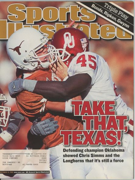 Sports Illustrated Oklahoma/Texas Cover 10.15.2001