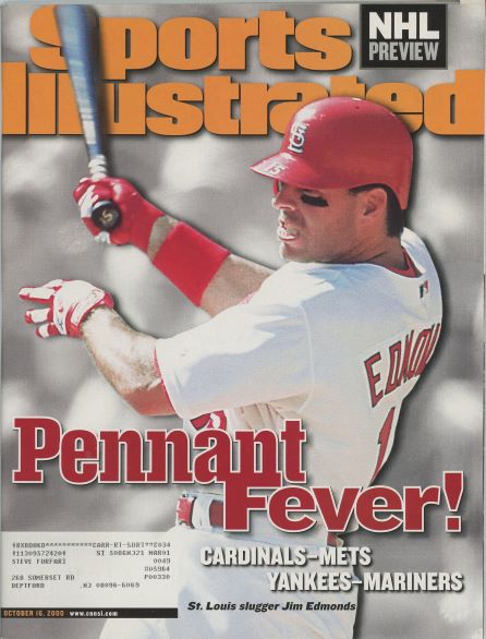 Sports Illustrated Cardinals Jim Edmonds Cover 10.16.2000