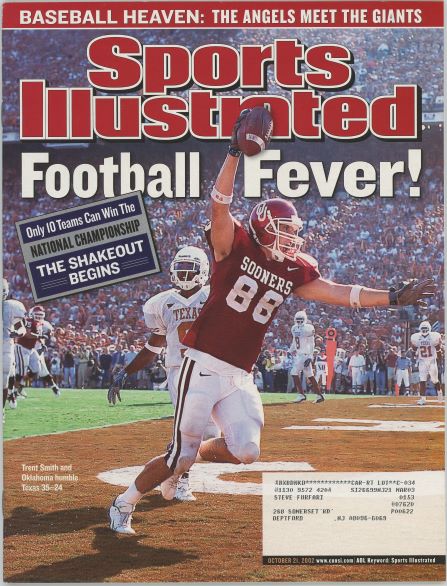 Sports Illustrated Oklahoma Trent Smith Cover 10.21.2002