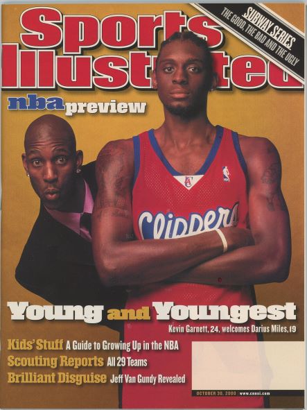 Sports Illustrated Timberwolves Kevin Garnett/Clippers Darius Miles Cover 10.30.2000