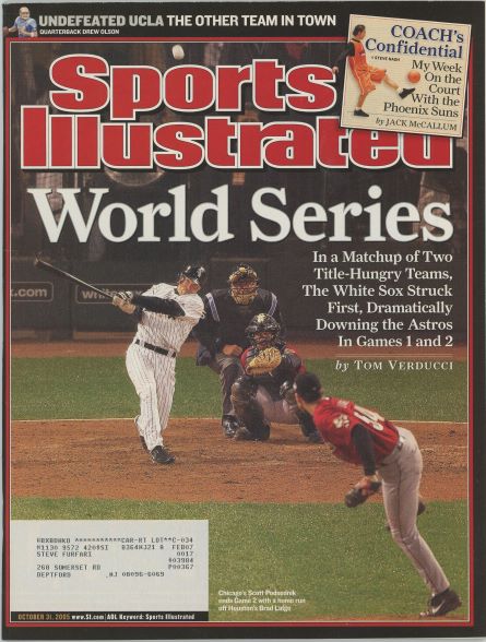 Sports Illustrated White Sox/Astros WS Cover 10.31.2005