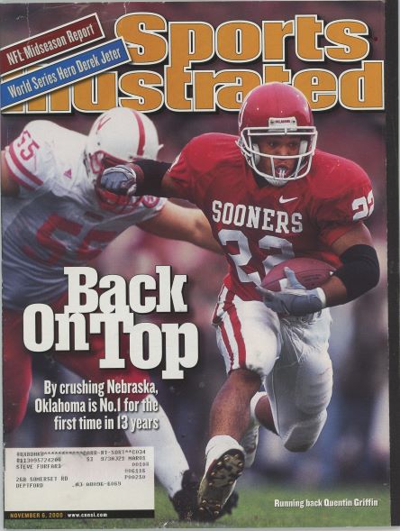 Sports Illustrated Oklahoma Quentin Griffin Cover 11.06.2000