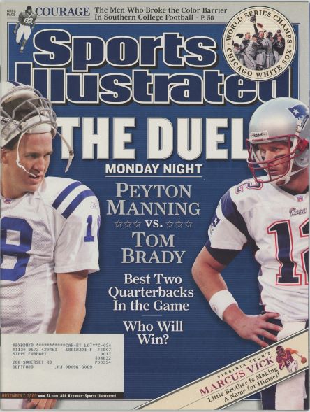 Sports Illustrated Colts Peyton Manning/Patriots Tom Brady Cover 11.07.2005