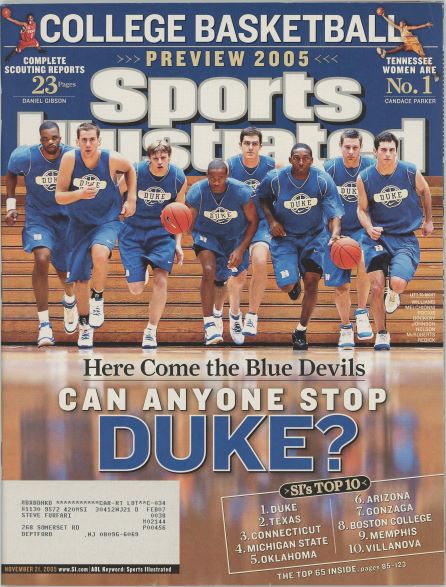 Sports Illustrated Duke Cover 11.21.2005