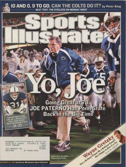 Sports Illustrated Penn State Joe Paterno Cover