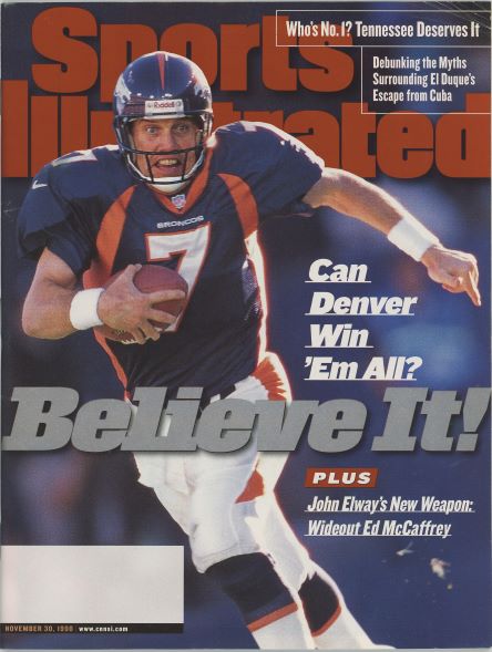 Sports Illustrated Broncos John Elway Cover 11.30.1998