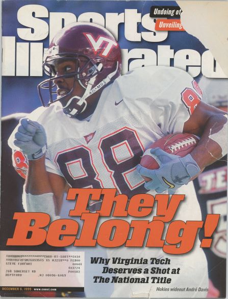 Sports Illustrated Virginia Tech Andre Davis Cover 12.06.1999