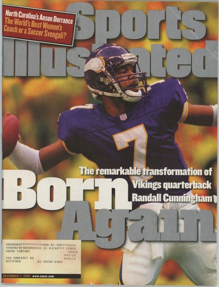 Sports Illustrated Vikings Randall Cunningham Cover 12.07.1998