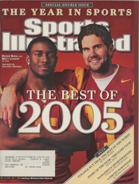 Sports Illustrated USC Reggie Bush/Matt Leinert Cover 12.26.2005-01.02.2006