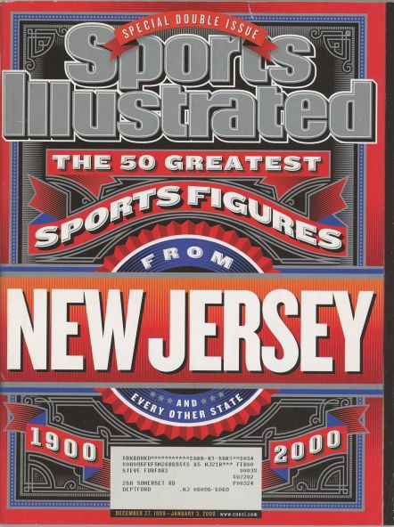 Sports Illustrated New Jersey 50 Greatest Sports Figures Cover 12.27.1999-01.03.2000