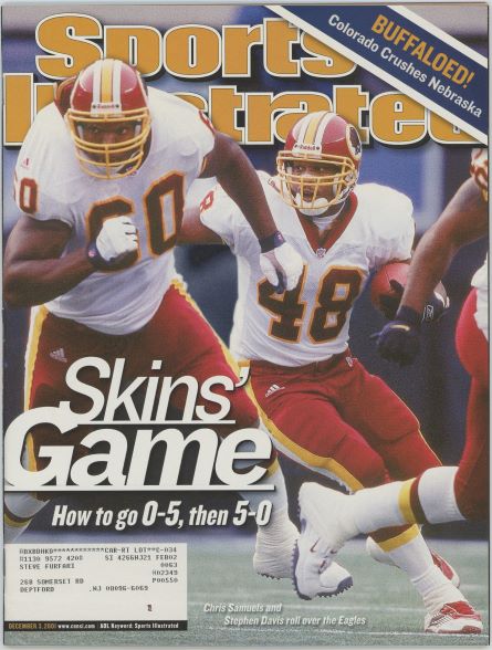 Sports Illustrated Redskins Stephen Davis Cover 12.03.2001