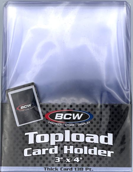 BCW 3X4 Thick Card Toploaders for up to 138pt Cards 1 Pack of 10