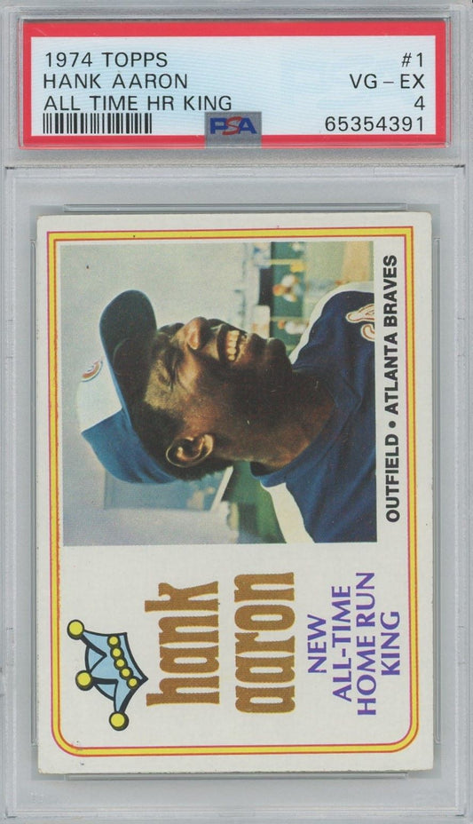 1974 Topps Hank Aaron All Time HR King #1 PSA 4