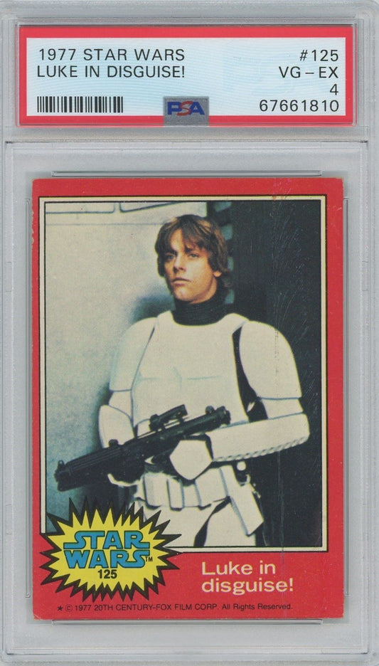 1977 Star Wars Luke Skywalker Luke In Disguise #125 PSA 4