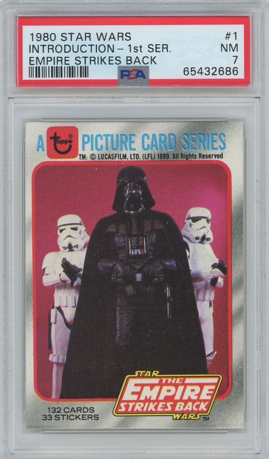 1980 Star Wars Introduction 1st Ser Empire Strikes Back #1 PSA 7