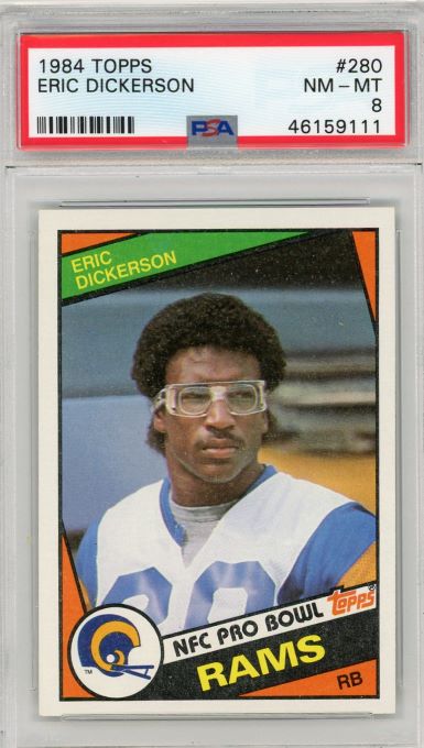 1984 Topps Eric Dickerson Rookie #280 PSA 8