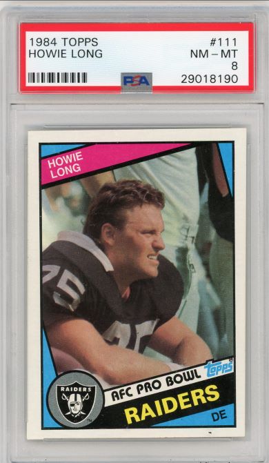 1984 Topps Howie Long Rookie #111 PSA 8