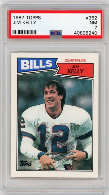 1987 Topps Jim Kelly Rookie #362 PSA 7