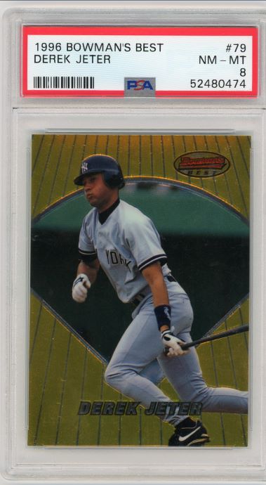 1996 Bowman's Best Derek Jeter Rookie #79 PSA 8