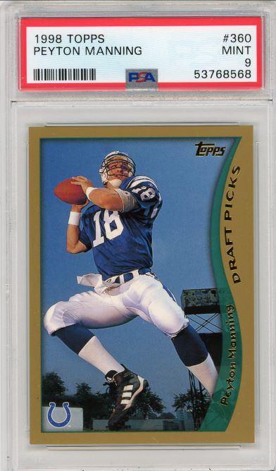 1998 Topps Peyton Manning Rookie #360 PSA 9