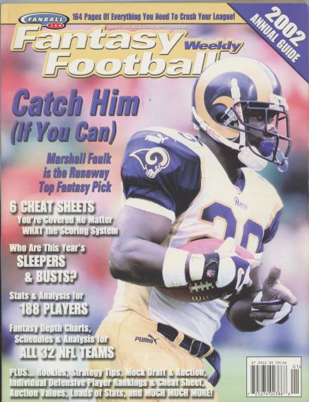 2002 Fantasy Football Weekly Marshall Faulk Cover