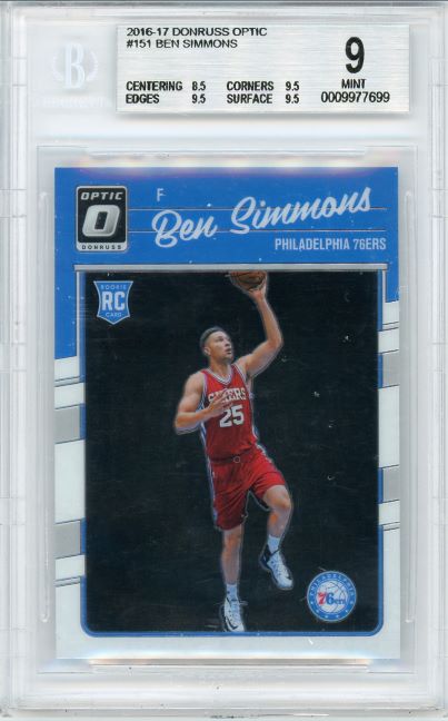 2016-17 Donruss Optic Ben Simmons Rookie #151 BGS 9