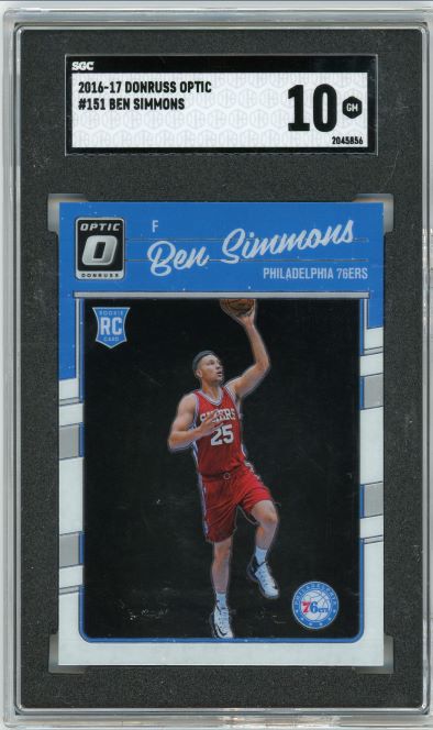 2016-17 Donruss Optic Ben Simmons Rookie #151 SGC 10