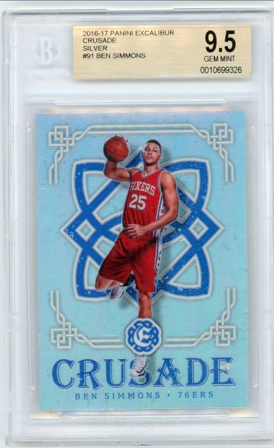 2016-17  Panini Excalibur Crusade Silver Ben Simmons Rookie #91 BGS 9.5