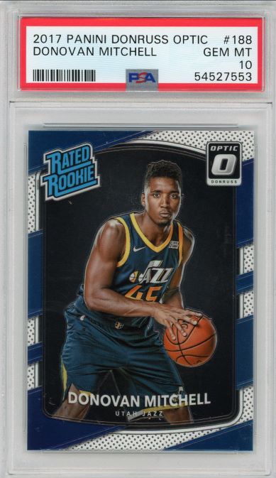 2017-18 Donruss Optic Donovan Mitchell Rookie PSA 10