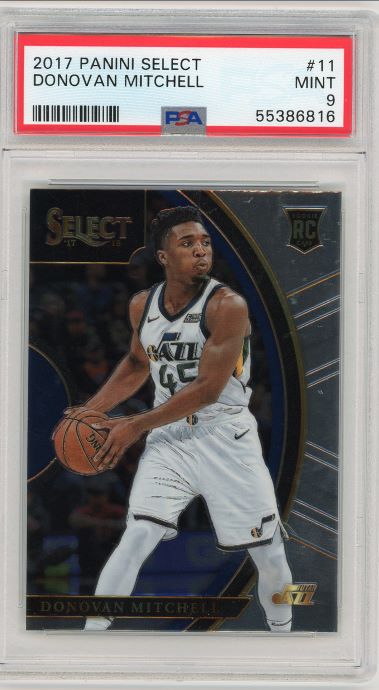 2017 Panini Select Donovan Mitchell Rookie #11 PSA 9