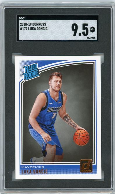 2018-19 Donruss Rated Rookie Luka Doncic #177 SGC 9.5