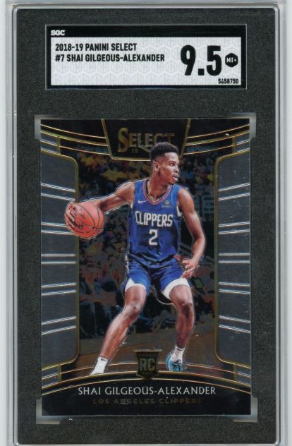 2018-19 Panini Select Concourse Shai Gilgeous-Alexander Rookie #7 SGC 9.5