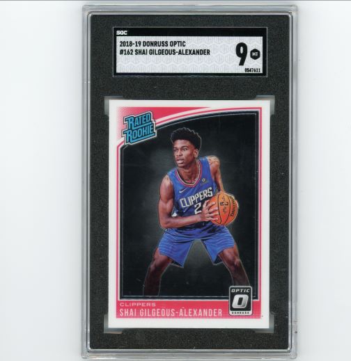 2018-19 Donruss Optic Shai Gilgeous Alexander Rated Rookie #162 SGC 9