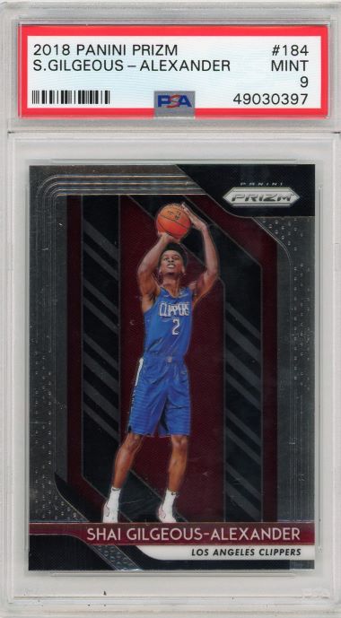 2018-19 Panini Prizm Shai Gilgeous-Alexander Rookie #184 PSA 9