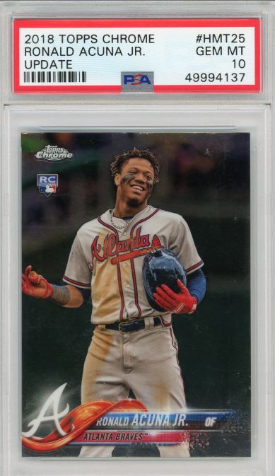 2018 Topps Chrome Update Ronald Acuna Jr Rookie PSA 10