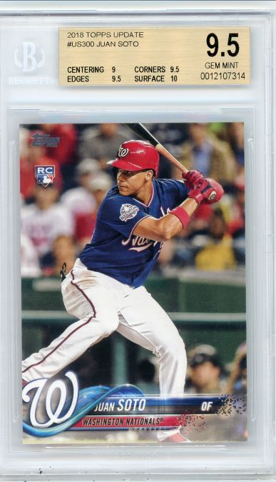 2018 Topps Update Juan Soto Rookie #US300 BGS 9.5