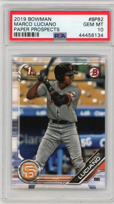 2019 Bowman Marco Luciano Rookie #BP-82 PSA 10