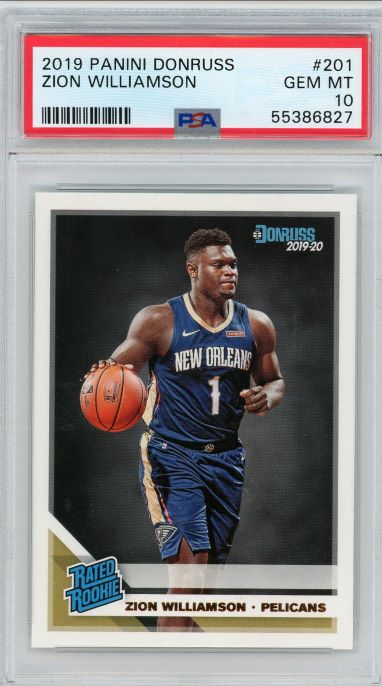 2019 Donruss Zion Williamson Rated Rookie #201 PSA 10