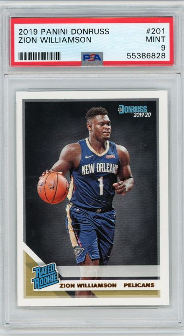 2019 Donruss Zion Williamson Rated Rookie #201 PSA 9